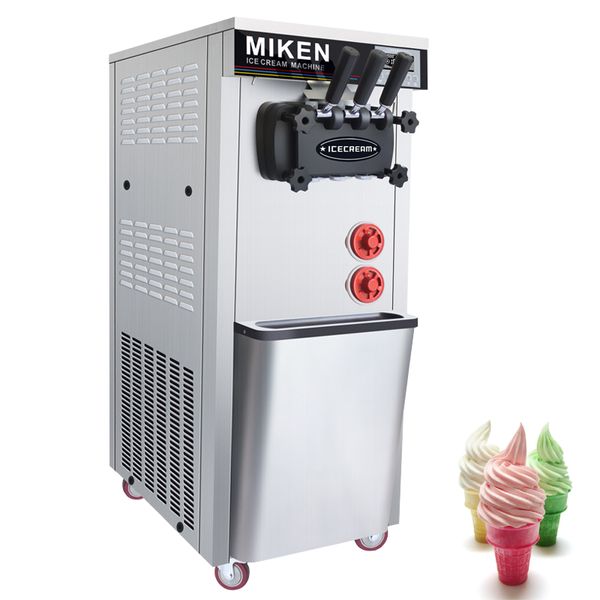 Máquina de helados suaves Compresor de marca de gran capacidad automático comercial Fabricante de helados de cono dulce vertical