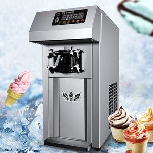 Machine à crème glacée molle commerciale, 1200W, distributeur automatique de cônes sucrés à saveur unique