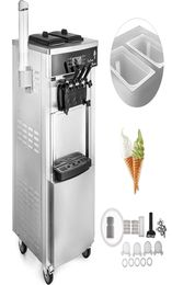 Machine à crème glacée douce servira le fabricant de yogourt 3 s réfrigérateur pour faire de la crème glacée électrique 5,3-7,4 gallons par heure Machines de crème glacée AOTU commerciale8228838