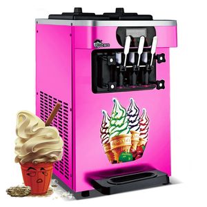 Machine à crème glacée molle en acier inoxydable, deux couleurs, panneau LCD, petite Machine à crème glacée