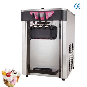 Machine à crème glacée molle avec système d'exploitation en anglais