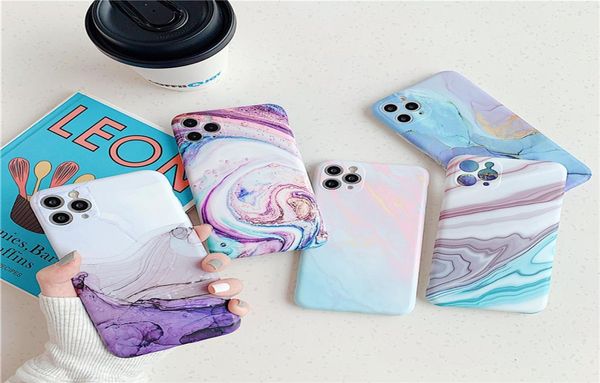 Étui à téléphone IMD doux pour Apple iPhone 11 Pro Max 2020 XS Max xr 7 8 Plus Slim Marble Bumper Soft Bumper Cover Fundas7907678