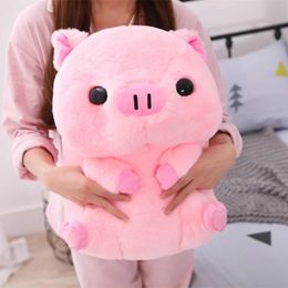 Zachte Kawaii Pig Plush Pillow Gevulde super schattige ronde ronde poppencadeau voor kinderen 240513
