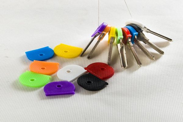 Couvre-clés de clés de clés de clés de clés de haut en silicone en caoutchouc de clés de clés de capuche anneaux de pochette Identifier identifier votre clé multi-couleurs entièrement 8167059
