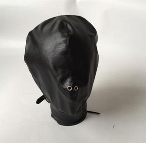 Cagoule de bondage en cuir souple, masque facial, patch oculaire avec narine, chien esclave, jeux de lit BDSM pour adultes, produit sexuel, jouet de flirt8266362