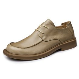 Zapatos de vestir de cuero suave para hombre de lujo de cuero genuino hecho a mano Vintage elegante estilo británico negro Casual zapatos de boda de negocios