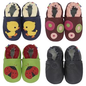 Chaussures en cuir souple bébé garçon fille pantoufles de chaussures pour bébés 0-6 mois à 7-8 ans style premiers marcheurs chaussures antidérapantes en cuir pour enfants 210317