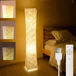 Lámpara de pie de luz suave, diseño simple, pantalla de tela Tyvek LED de luz cálida ultrafina moderna USB de 3000 K, tira de luz suave LED, sala de estar, dormitorio.