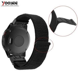 Bracelet de montre à boucle en nylon respirant et respirant de 22 mm pour bracelet Garmin Fenix5x / 3hr / 5s / 5/5 Plus / quatix 5/935 H0915