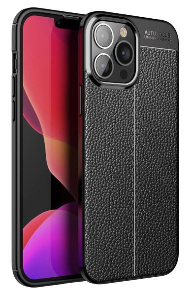 Fundas de teléfono de TPU con patrón Litchi suave para iPhone 13 Pro Max 12 11 Xs XR 6 7 8 Plus, funda trasera antideslizante a prueba de golpes para teléfono móvil