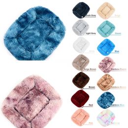 Zachte lange pluche kattenmand Huis katten Hondenmat Winter Warm Vierkant Slapende honden Puppy Nest Huisdierkussen Draagbaar Voor kattenbed 231226