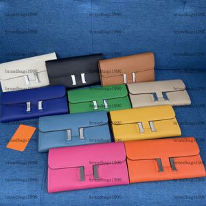 Soft Togo Long Wallets Titulares de tarjetas de cuero entero con hardware de plata Bolsos de monedero Moda Piel de vaca Cartera de cuero genuino Para dama mujer 539