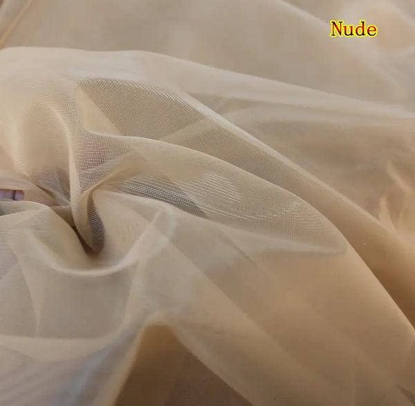 Malla suave tul fino color nude 160cm de ancho 5 metros/lote buena calidad para coser corsés transparentes vestido 240202