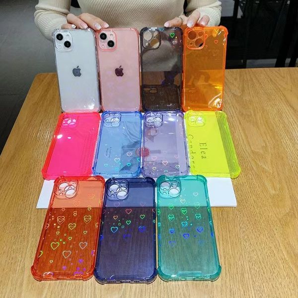 Étuis souples pour téléphones portables transparents anti-chute TPU mini étui de protection à couverture complète iPhone 11 12 13 mi Niro XS MA X XR7 8 Plus SE