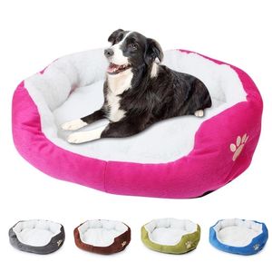 Doux lit pour animaux de compagnie chenil cachemire chauffant chien lit canapé pour petit moyen chien lit de couchage chiot coussin tapis portable chat fournitures 211009