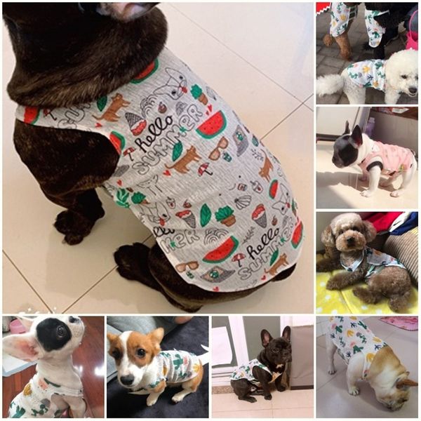 Soft Pholoumie Summer Pet T-shirt pour chat vêtements chaton petite veste chiot chien gilet en tissu 683 R2