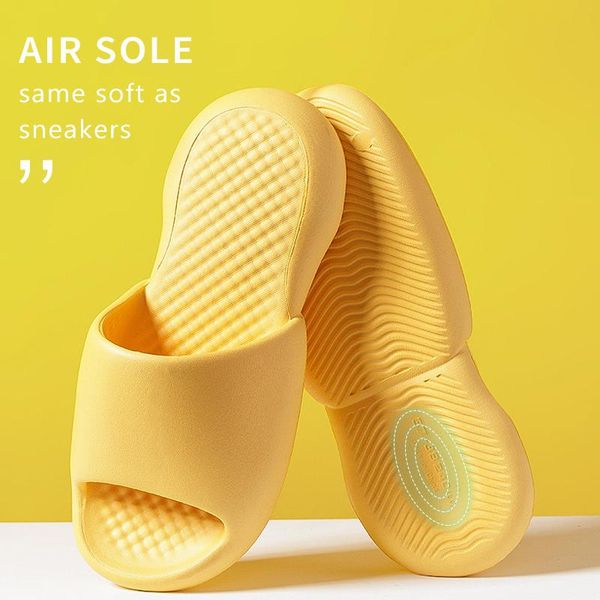 Zapatillas de plataforma suave con suela 2021, zapatos gruesos de aire para parejas, zapatos antideslizantes para hombres y mujeres, sandalias de verano para interiores y exteriores 7