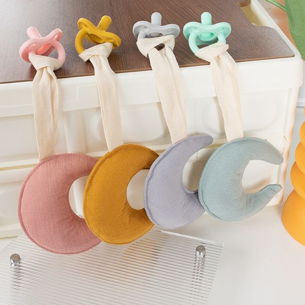 Soft Ly Moon Star recién nacido Feeding Feeding Dummy Dummy Clips Lindo Pacifier CLIPS