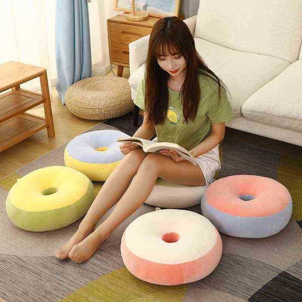 Doux Plushie Macaron Coussins Coussin De Siège Rempli De Nourriture En Peluche Canapé Plancher Intérieur Maison Chaise Décor Hiver ldren Filles Cadeau J220729