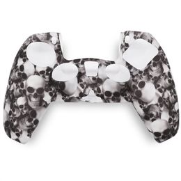 Zachte beschermende deksel siliconenkoffer huidbeschermer cases camouflage aquarel drukkap voor PS5 Controller PlayStation 5 GamePad Joystick