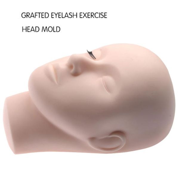 Soft PVC Training Mannequin Head Practice Make Up Eye Pests Extensions4360988