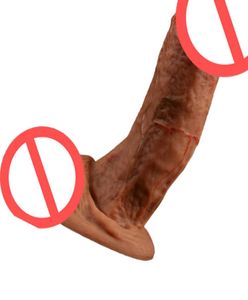 Solie de la peau en silicone énorme gode à aspiration réaliste Dildos mâle en caoutchouc artificiel pénis femelle masturbation sexe toys for wome6555627