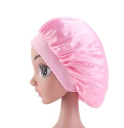 Bonnet de couchage en satin doux Bonnet de salon pour enfants garçons filles confortable enfants nuit sommeil chapeau casquette de perte de cheveux dames Turban costume 383582289