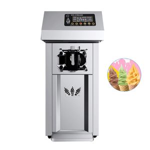 Machine à crème glacée molle d'acier inoxydable de Machine de crème glacée de service commercial maison distributeur automatique de cône sucré 1200W