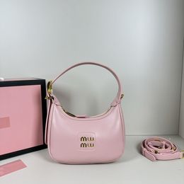 Bolso Hobo de cuero de oveja suave para mujer, asa superior para hombre, bolso de mano clásico de pochette de cuero genuino, bolso de diseñador de lujo, bolso de mano Miui, bolsos cruzados