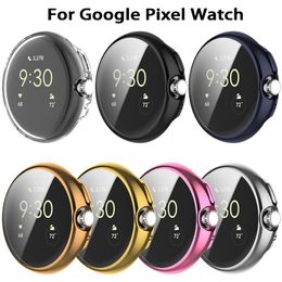 Soft Shell Smart Watch Volledige dekking TPU Case Cover Screen Protector Protector Protector voor Google Pixel Watch
