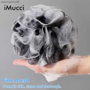 Douche douce Loofah Boule de bain Éponge Boule de bain Fleur Extra Mesh Pouf Maison Exfoliant Rich Bubbles Body Wash Scrubber Balls L230704