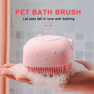 Cepillos de silicona suaves para mascotas, champú para perros, cepillo masajeador, peine para baño de gatos, cepillo de ducha para el baño, productos para mascotas de pelo corto