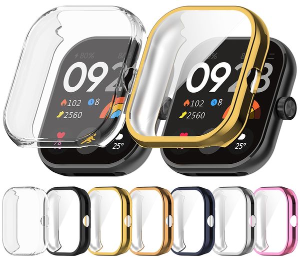 Étui en silicone souple pour Redmi Watch 4 Smartwatch Shell TPU Écran de protecteur polyvalent Couvercle de pare-chocs pour Redmi 4 accessoires