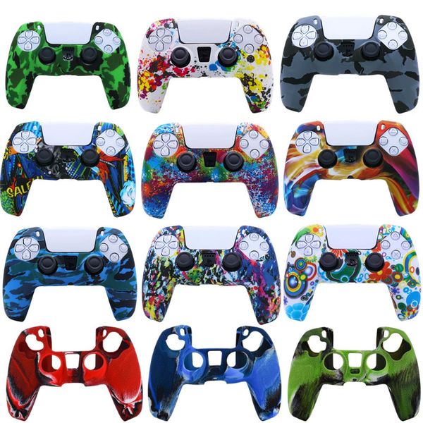 Couverture en caoutchouc de Gel de Silicone souple pour Playstation 5 PS5 contrôleur Protection peau anti-dérapant pour étui de manette PS 5