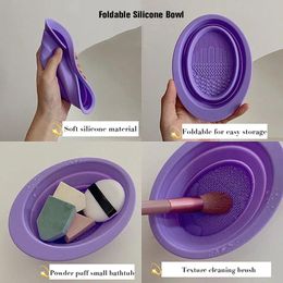 Zachte siliconen make -upborstels vouwkus borstel reinigingsmat cosmetische oogschaduwborstel reiniger