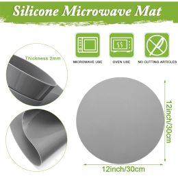 Silicona suave anti-palo redondo de microondas redondea mesa de almohadilla resistente al calor de la almohadilla de cocción