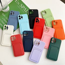 Silicone souple Téléphone étui pour iphone 14 11 12 13 Pro Max XR X XS Max 6 6S 7 8 Plus SE 12 Mini 13Pro Portefeuille Porte-Cartes Couverture