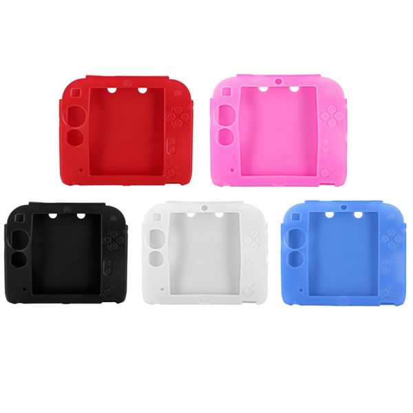 Étui en caoutchouc de silicone souple Garde de protection Couverture de peau en gel souple pour 2DS Multicolore expédition rapide