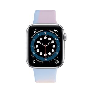 Band de sangle en silicone souple pour Apple Watch Series 7 6 2 3 4 5 Iwatch 45 mm 41mm 38 mm 42 mm 40 mm 44 mm Double couleurs