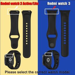 Correa de silicona suave para Redmi Watch 2 Lite 3 Activo con correa de reemplazo de película de vidrio suave para Xiaomi Mi Watch Lite Accessories