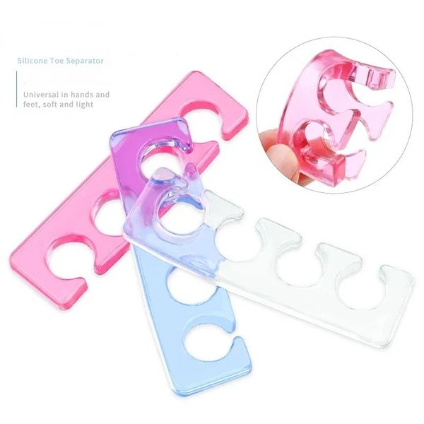 Forme de séparateur de diviseur d'espaceur à orteils en silicone doux pour la manucure Pédicure Care Nail Art Toes Séparateurs