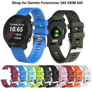 Zachte siliconen horlogebandriem voor Garmin Forerunner 245 245m 645 Vivoactive 3 Smart Bracelet Watch Band kleurrijke polsbandje