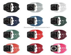 Bracelet étanche en silicone souple pour bracelet de montre Apple 38 mm 40 mm 41 mm 42 mm 44 mm 45 mm 49 mm Bracelets de sport compatibles avec la série iWatch U7733261