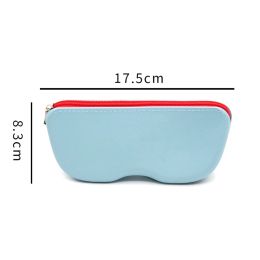 Soft Silicone Zipper Glasses Bag Storage Waterproof Bag Cosmetic Coin Bag Case For Women Girls Candy Color Dustproof Glasses Box