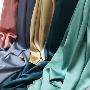 Soft Silky Satin Fabric For Dress,Nightgown,Skirt,Pants,Garment Fabric by The Meter,Gold,Red,Pink,Green,Navy,Yellow,Black 210702