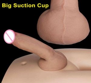 La peau douce est réaliste épaisse grande gode masturbatrices gays en silicone bite grosse tasse pénis anal plug Toy pour hommes femmes1073651588