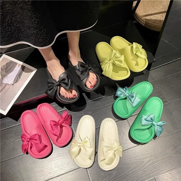 Softs Sodes Summer Deodorant Female Ourdoor Super Beach Platform Plateforme Butterfly Knot Sandals and Slippers Zapatillas Planas 230505 550
