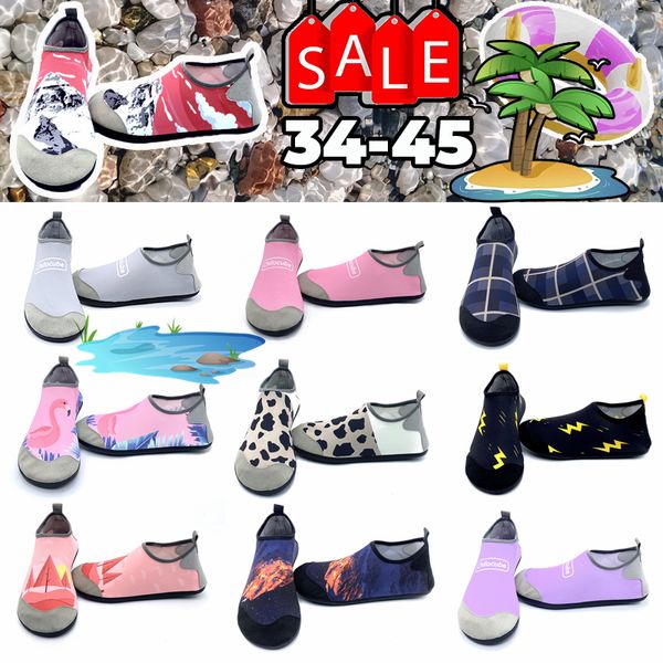 Suela blanda Antideslizante Aqua Unisex Secado rápido Surf Zapatos de agua de malla transpirable al aire libre Zapatillas de playa Calcetines de buceo Antideslizante Natación Snorkel Comodidad en el río