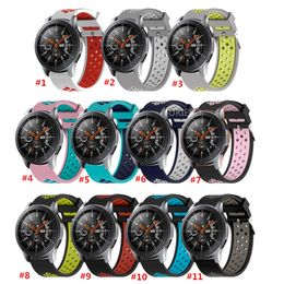 Bracelet en silicone Soft Sports pour Samsung Galaxy Watch 42 46mm Bracelet de dragonne remplaçable pour Samsung 20 22mm Gear S3 S2 Bracelet de montre