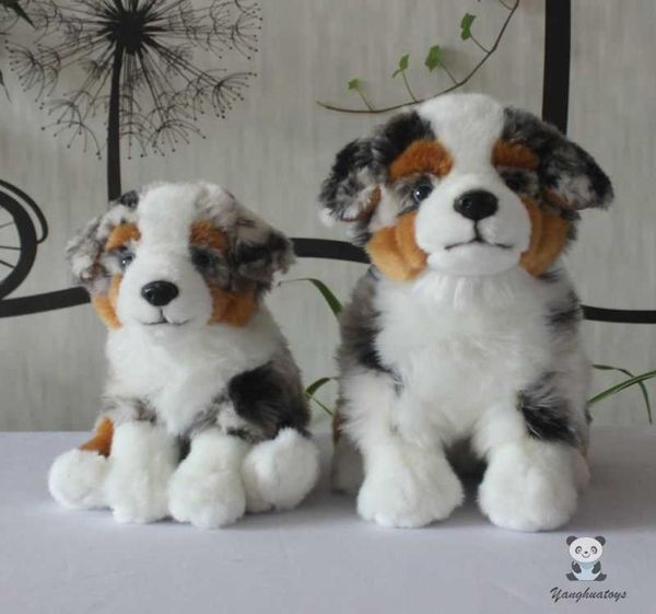 Juguetes de animales de peluche suaves, modelo de perros raros, muñecos de pastor de peluche de la vida Real, bonito regalo para niñas y niños H10258982732